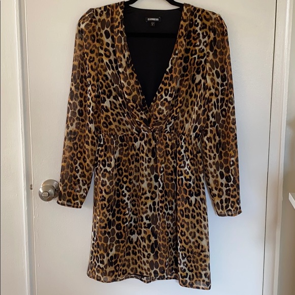 EXPRESS leopard dress - Picture 2 of 4